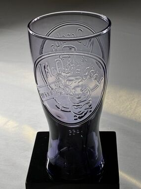 Retro Purple McDonalds Drinking Glass 1955 Speedee EUC